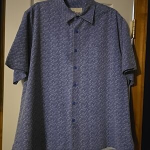 Men's Vintage Silk Button Up Shirt Size L Academia 80s 90s Retro Grunge